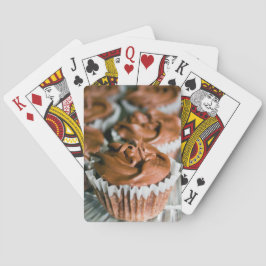 Schokolade Mattierte Kuchen auf einem Foto Spielkarten