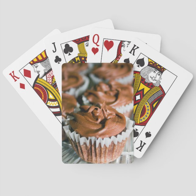 Schokolade Mattierte Kuchen auf einem Foto Spielkarten (Rückseite)