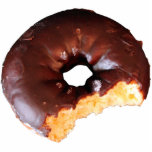 Schokolade Mattierter Gelbkuchen Donut mit Biss Ou Fotoskulptur Schlüsselanhänger<br><div class="desc">Foto eines Schokolade mattierten gelben Kuchen Donut mit einem sehr großen Biss aus ihm genommen. Ja!</div>