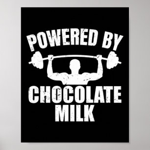 Schokolade Milchschaum Fitness Workout Bodybuildin Poster