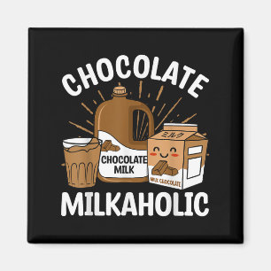 Schokolade Milkaholic Milk Food Eater Lover Quotes Magnet