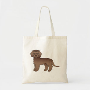Schokolade Mini Goldendoodle Niedlicher Cartoon Do Tragetasche