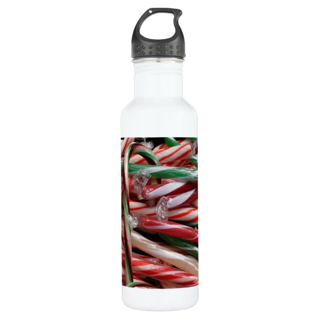 Schokolade Minze Candy Canes Holiday Festival Edelstahlflasche (Vorderseite)