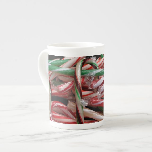 Schokolade Minze Candy Canes Holiday Festival Prozellantasse (Vorderseite Links)