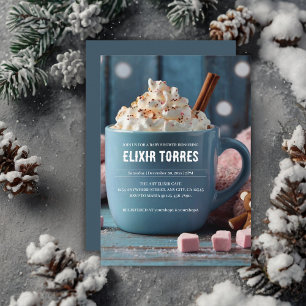 Schokolade mit geschlüpfter Creme Gemütliche Babyd Einladung