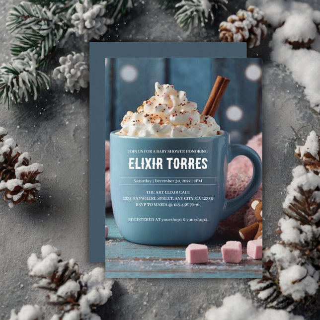 Schokolade mit geschlüpfter Creme Gemütliche Babyd Einladung (Von Creator hochgeladen)