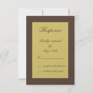 Schokolade mit Golden Ribbons UAWG RSVP Karte