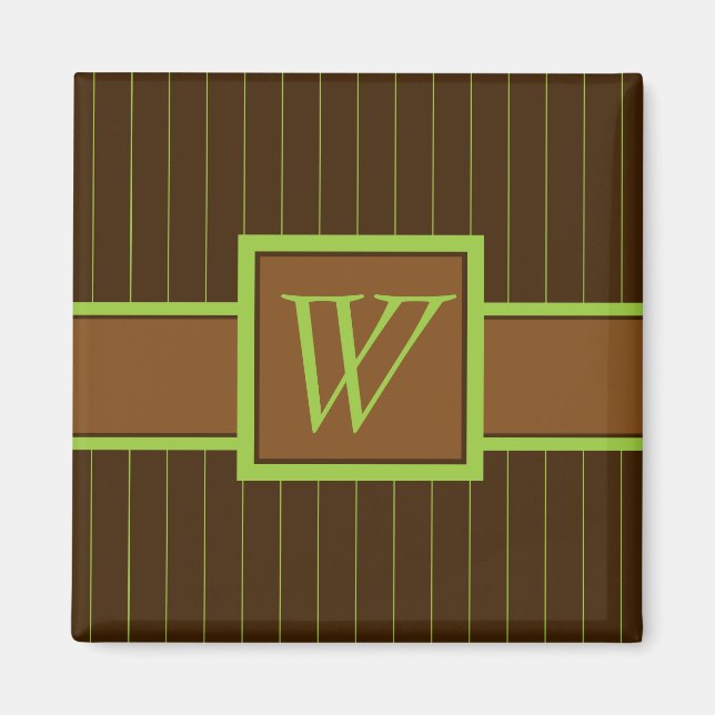 Schokolade mit Limonem Pinstripes-Magnet Magnet (Vorne)