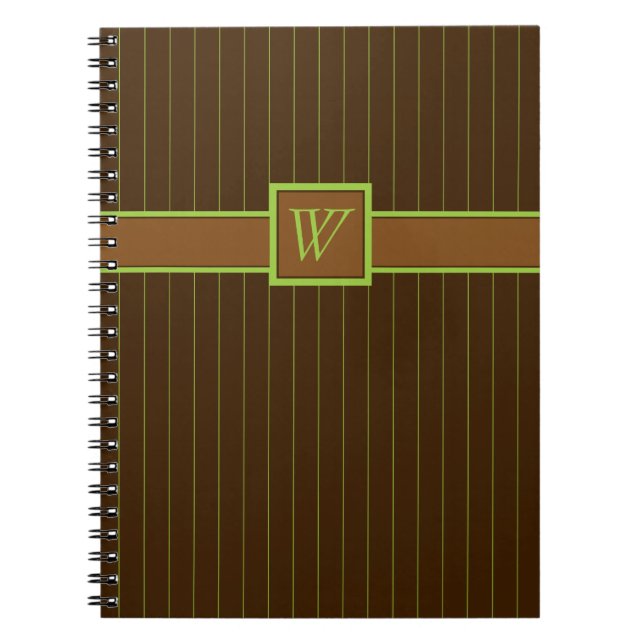 Schokolade mit Limonem Pinstripes-Notebook Notizblock (Vorderseite)