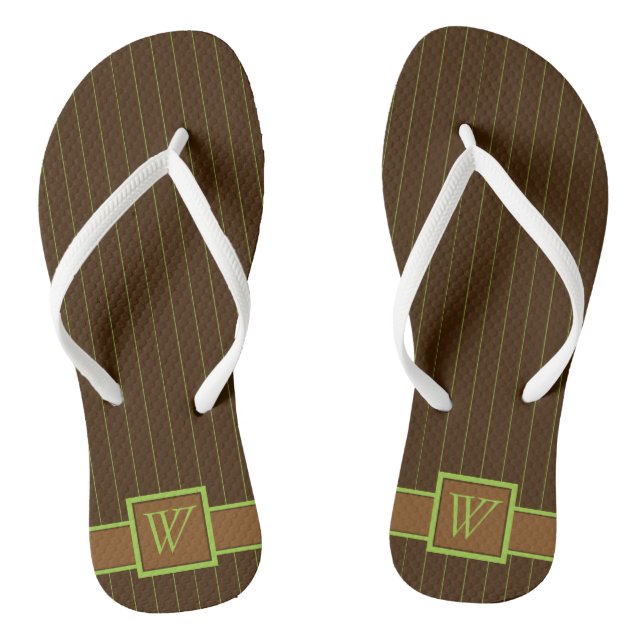 Schokolade mit Limonen Pinstripes Flip Flops (Fußbett)