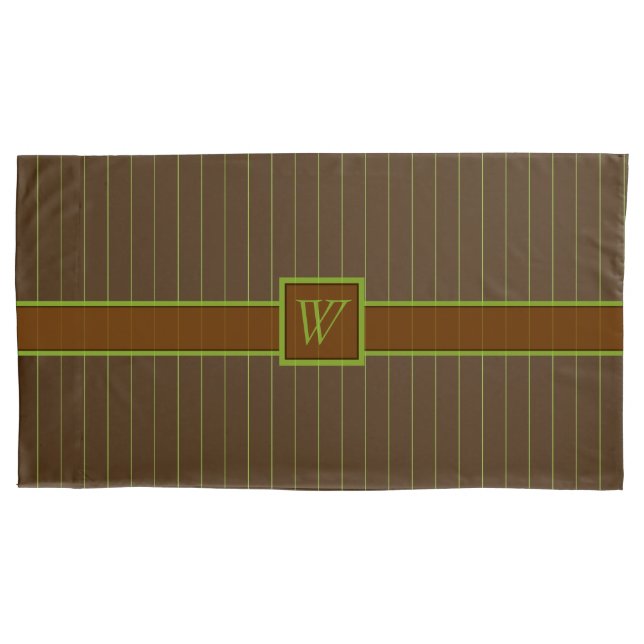 Schokolade mit Limonen Pinstripes Kissen Kissenbezug (Vorderseite)