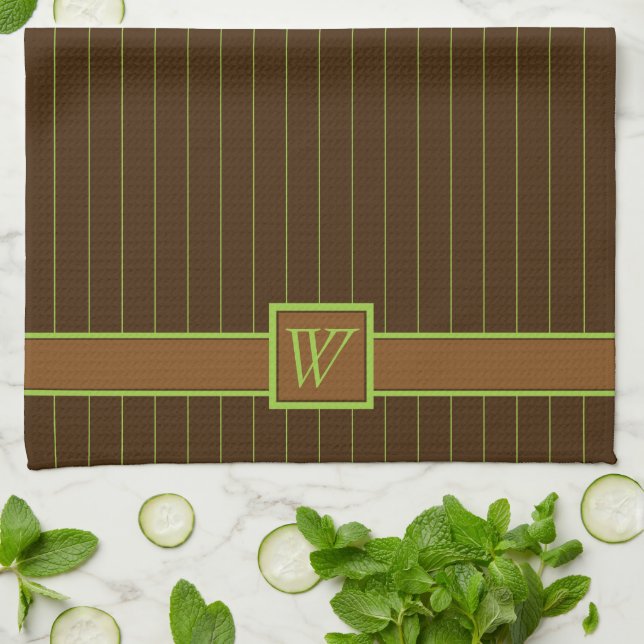Schokolade mit Limonen Pinstripes Küchentuch (Gefaltet)
