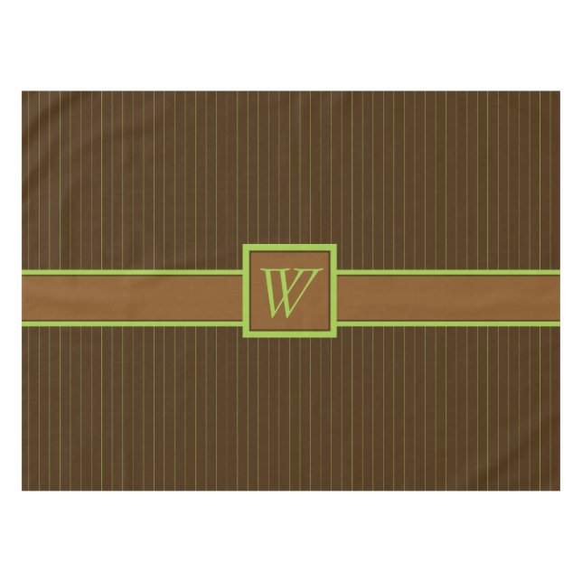 Schokolade mit Limonen Pinstripes Tischdecke (Vorderseite (Horizontal))