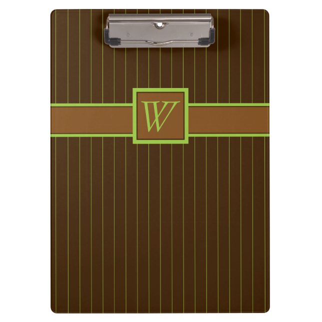 Schokolade mit Limonen Pinstripes Zwischenablage Klemmbrett (Vorderseite)