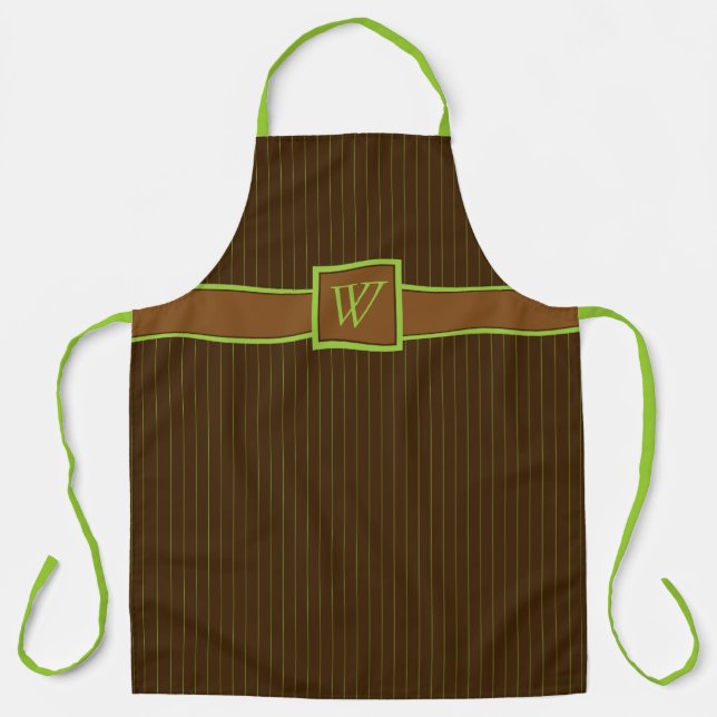 Schokolade mit Limoner Pinstripes-Schürze Schürze (Vorderseite)