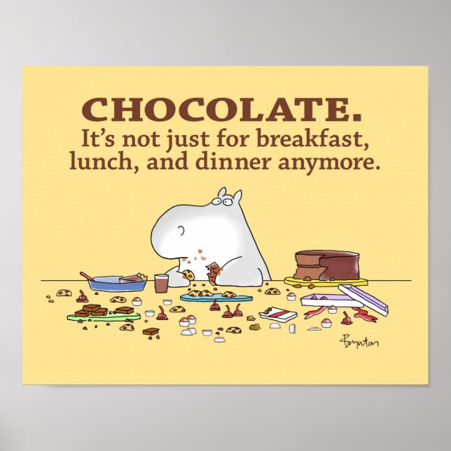 SCHOKOLADE NICHT NUR FÜR DAS FRÜHSTÜCK VON Boynton Poster (Vorne)