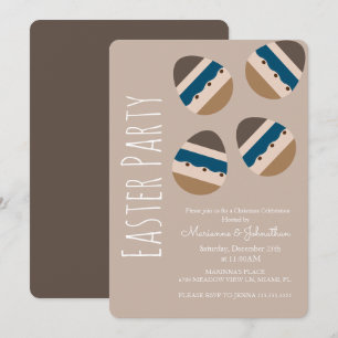 Schokolade Ostereier Erde Tone Party Einladung
