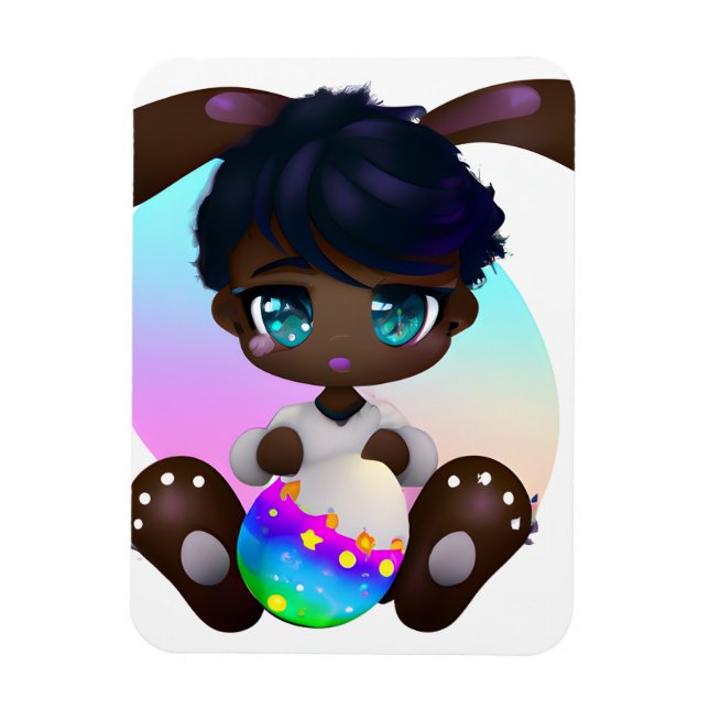 Schokolade Ostern Melanin Bunny Baby Rabbit Melani Magnet (Vertikal)
