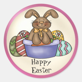 Schokolade Ostern Sonnenkleber Runder Aufkleber