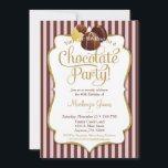 Schokolade Party Einladung Geburtstag Nachtisch<br><div class="desc">Ein elegantes Schokoladenerlebnis zum Geburtstag oder zu jedem Anlass,  ändern Sie den Text,  um Ihre Feier zu Anzug.</div>