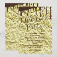 Schokolade Party Gold Imitats Foil Wrapper Einladu