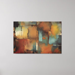 Schokolade Patchwork Abstrakt Leinwanddruck