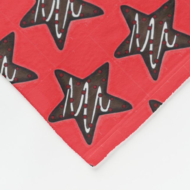 Schokolade Peppermint Star Weihnachtskochtopf Fleecedecke (Ecke)