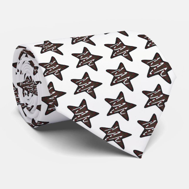 Schokolade Peppermint Star Weihnachtskochtopf Krawatte (Gerollt)