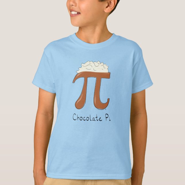 Schokolade Pi Niedlich Mathe Pi Day Kindermädchen  T-Shirt (Vorderseite)