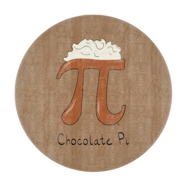 Schokolade Pi Niedlich Mathe Pi Day Pie Cutting Bo Schneidebrett (Vorderseite)