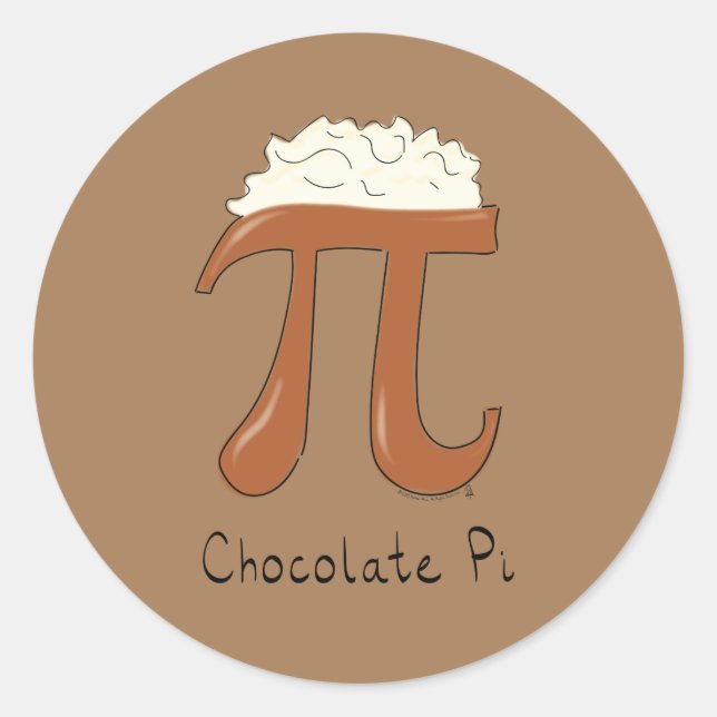 Schokolade Pi Niedlich Mathematik Pi Day Stickers (Vorderseite)