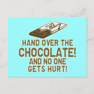 Schokolade Postkarte