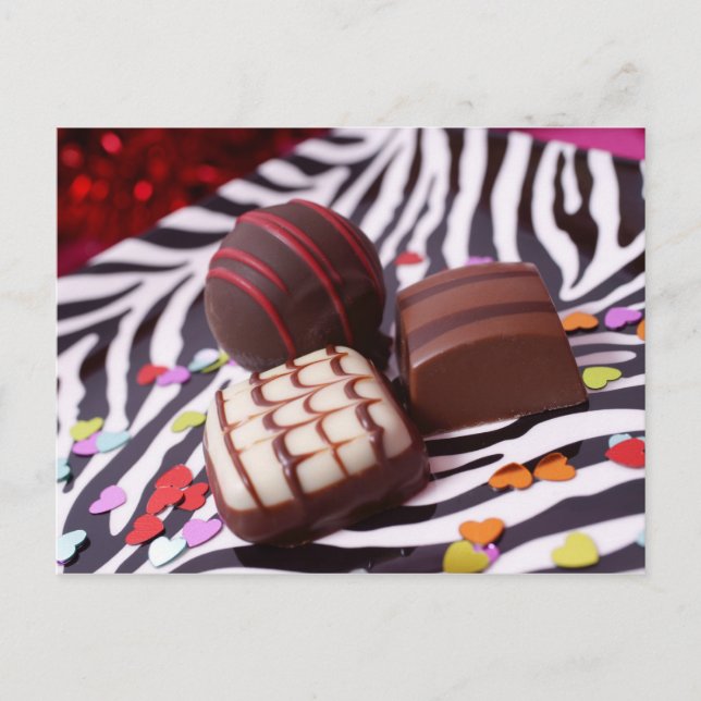 Schokolade Postkarte (Vorderseite)