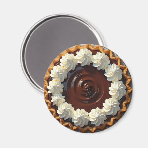 Schokolade Pudding Pie mit entlegener Creme Magnet