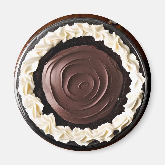 Schokolade Pudding Pudding Creme Pie Magnet (Vorne)