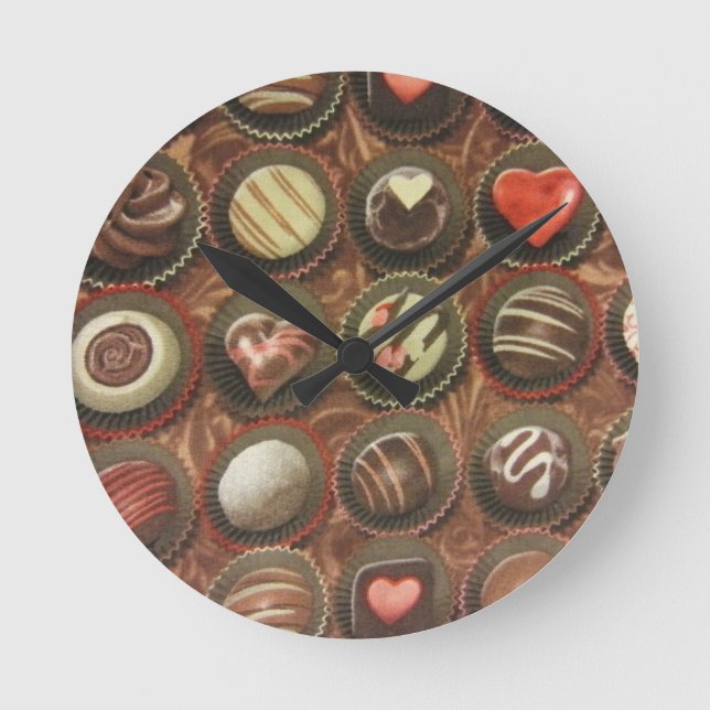 Schokolade Runde Wanduhr (Vorderseite)