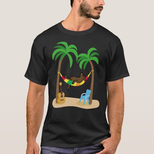 Schokolade Schlaf auf der Hängematte T-Shirt (Vorderseite)