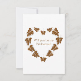 Schokolade Schmetterlinge Design Bridesmaid Anfrag Einladung