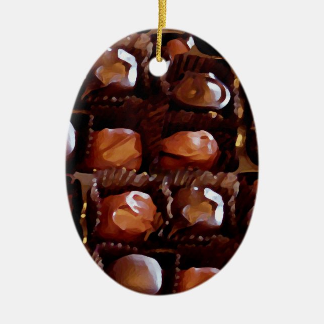 Schokolade, Schokoladencreme Keramik Ornament (Vorne)
