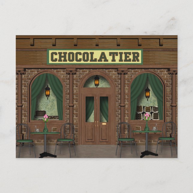 Schokolade Shop Postkarte (Vorderseite)