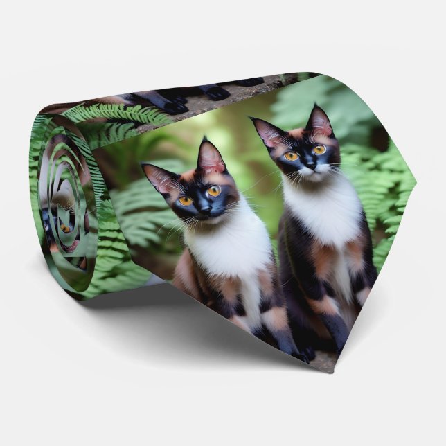 Schokolade Siam Cat Twins, Neck Tie Krawatte (Gerollt)