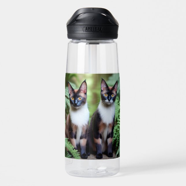 Schokolade-Siamkatzen Trinkflasche (Rückseite)