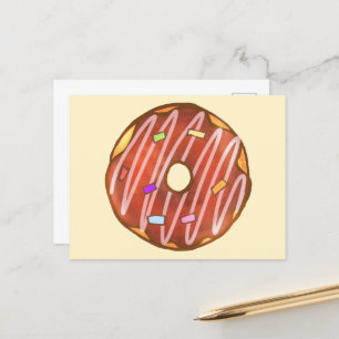 Schokolade Sprinkle Donut Postkarte