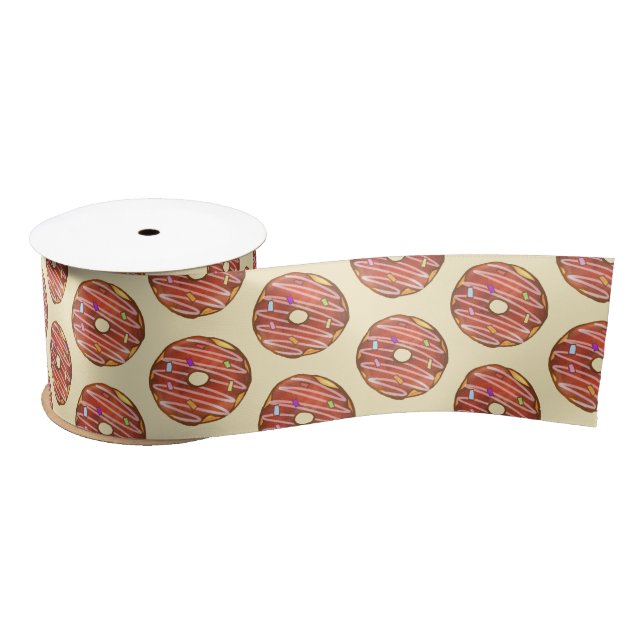 Schokolade Sprinkle Donut Satinband (Spule)