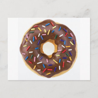 Schokolade Sprinkles Doughnut Postkarte