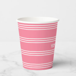Schokolade Stripes-Becher für benutzerdefiniertes Pappbecher