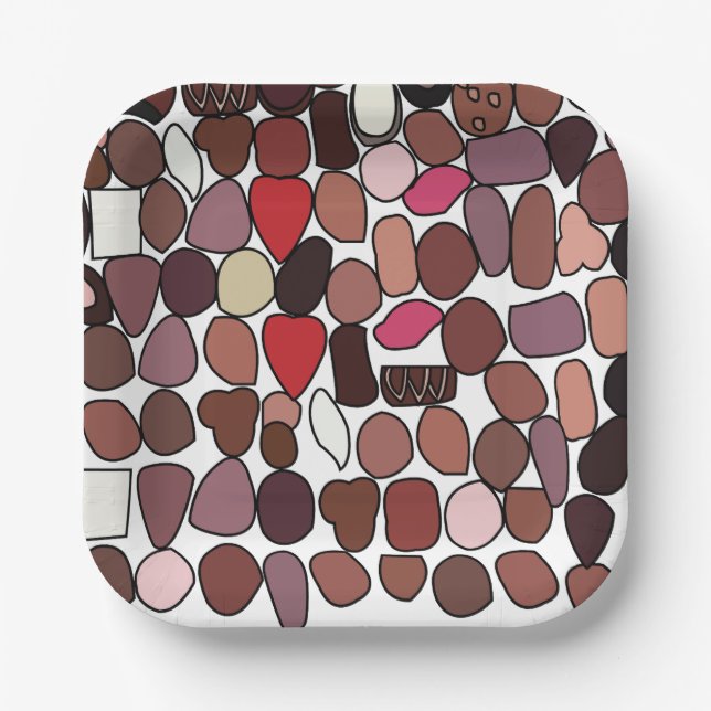 Schokolade Süßwaren Geburtstagsparty Pappteller (Vorderseite)