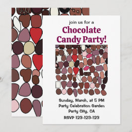 Schokolade Süßwaren Süßwaren Feiern Party Einladung