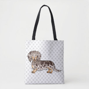 Schokolade & Tan Daple Long Hair Dackel & Paws Tasche