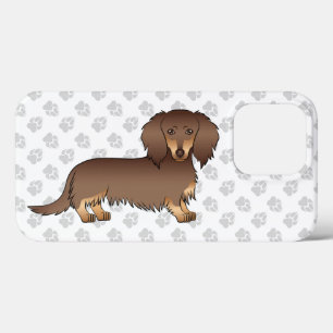 Schokolade & Tan Lange Haare Dackel Hund & Pfoten Case-Mate iPhone Hülle